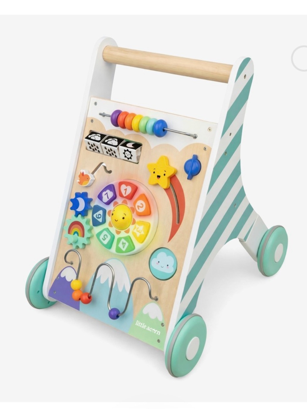 Little Acorn Multi-Activity Wooden Walker in Mint and Natural NEW & SEALED